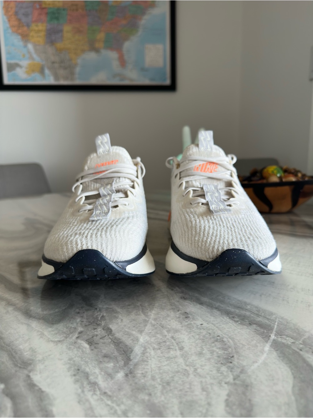 Nike Motiva Men’s Walking Shoes Sail White Orange - Picture 4 of 10